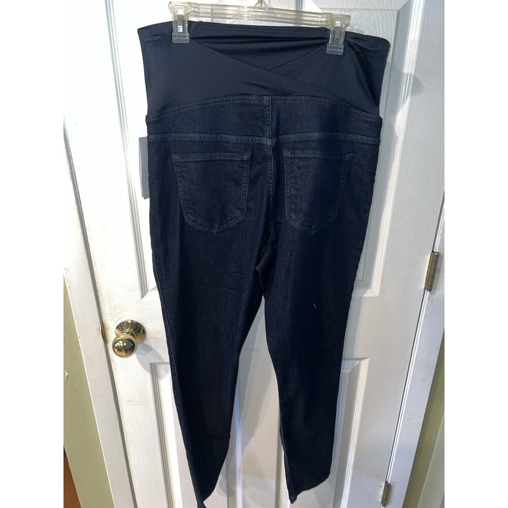 Ingrid & Isabel Maternity Jeans Pants Womens 16 Crossover Panel Over Belly New - Picture 9 of 11